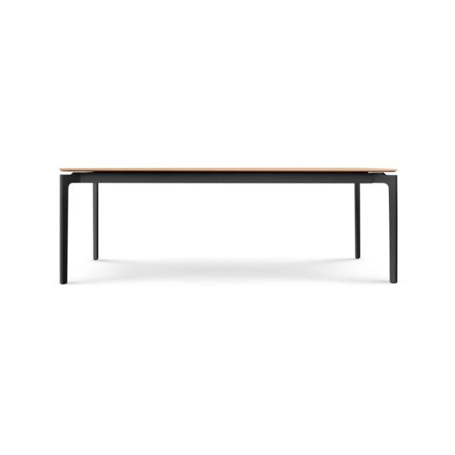 More matbord - ek/svart - 100x200/320 cm