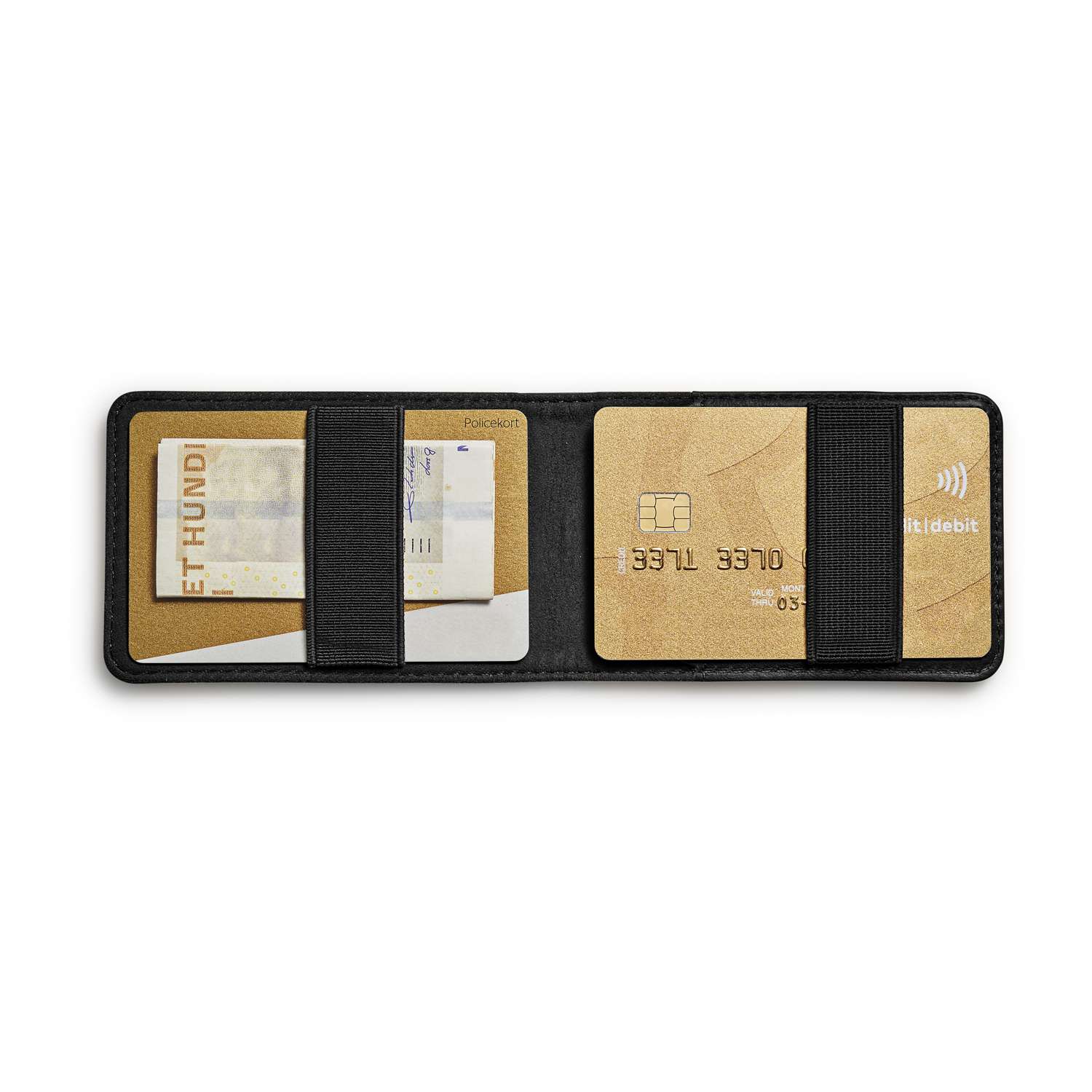 Credit card holder Leather Black