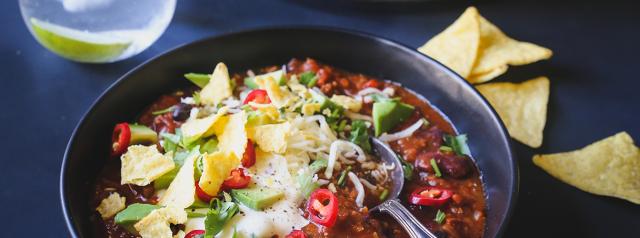 Mexican-inspired beef stew with porter beer and chorizo