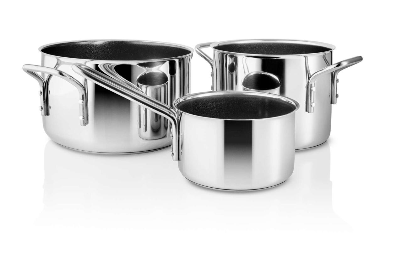 Rustfrit stål keramisk sæt 3 stk.