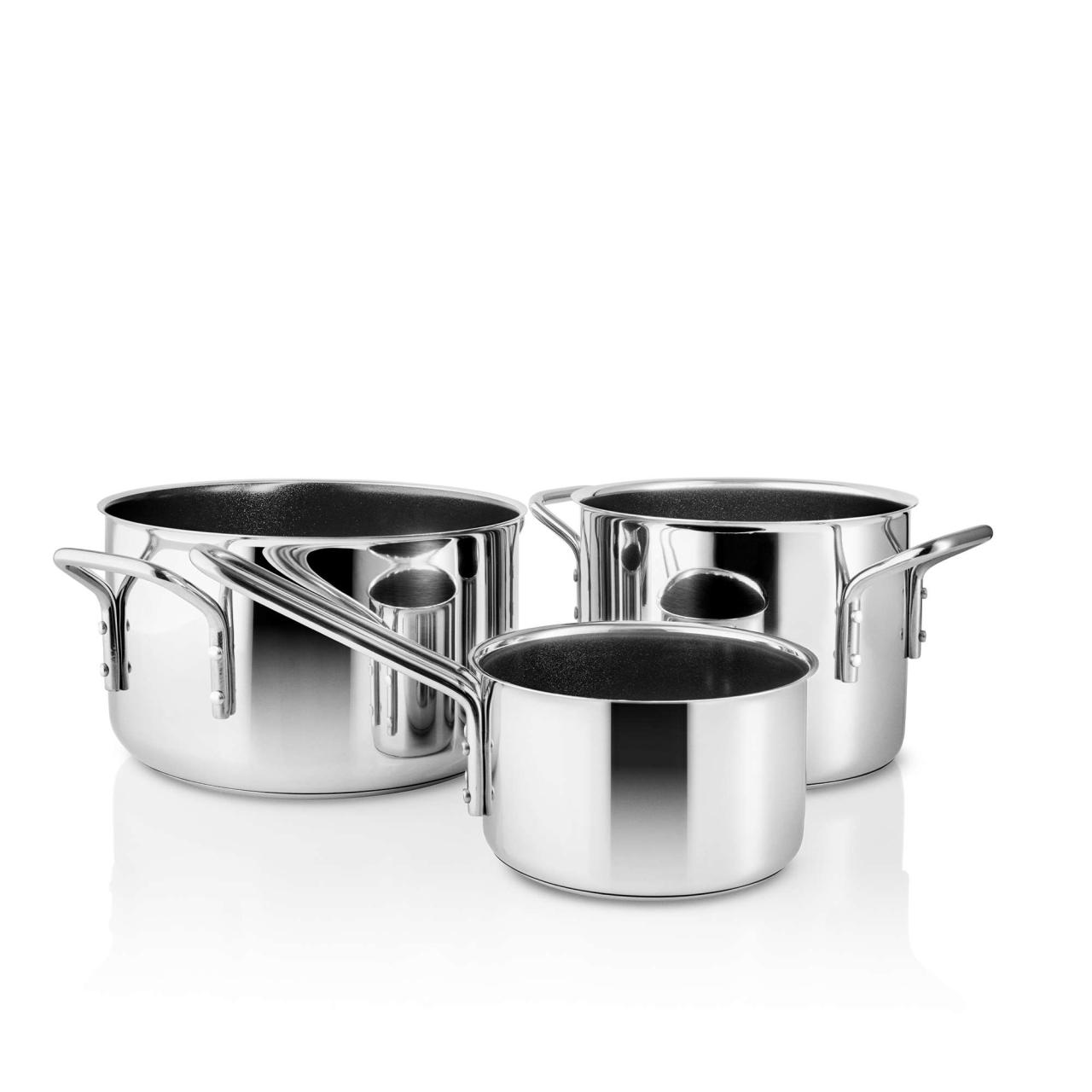 Stainless steel Topfset - 3 teile - keramischer Slip-Let®-antihaftbeschichtung