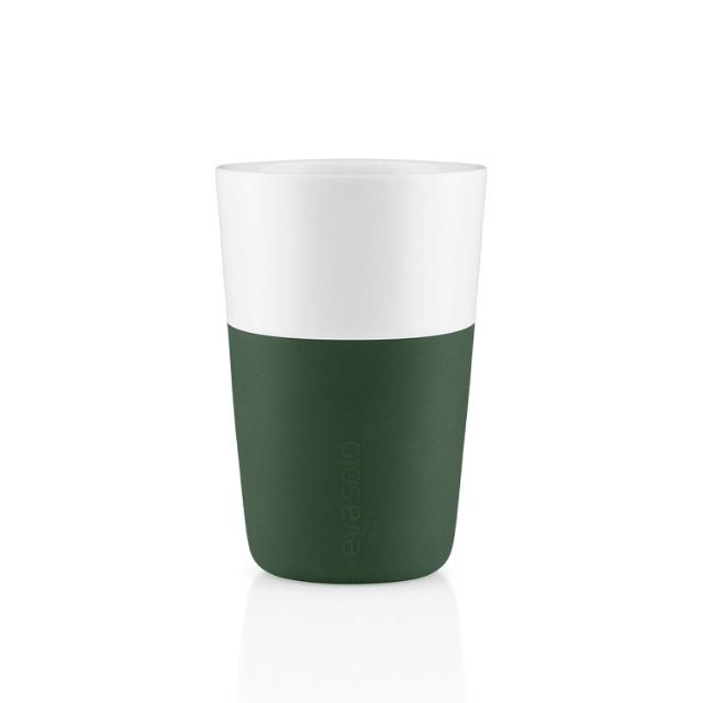 Cafe Latte-mugg - 2 stk - Emerald green