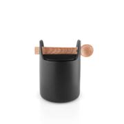 Toolbox oppbevaringskrukke - 15 cm - m/skje og lokk, svart