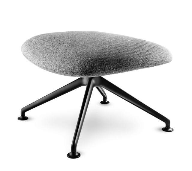 Laze fodskammel - Grå m. sorte ben