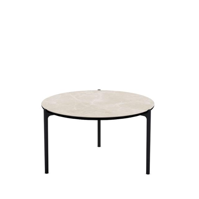 Savoye lounge table - Ø60 cm - 42 cm - Ceramic beige