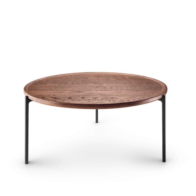 Savoye lounge table - Ø90 cm - 42 cm - Smoked oak