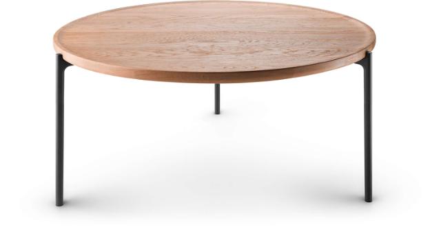 Savoye lounge table - Ø90 cm - 42 cm - Oiled oak