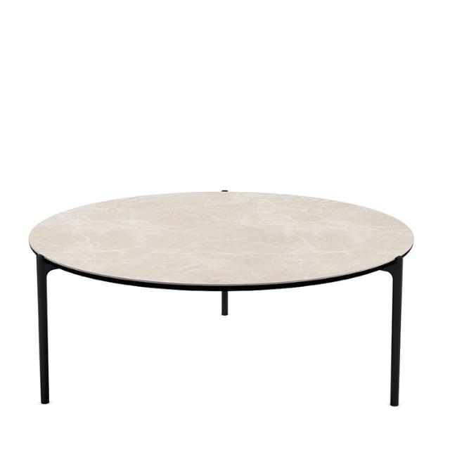 Savoye lounge table - Ø90 cm - 42 cm - Ceramic beige