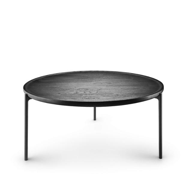 Savoye lounge table - Ø90 cm - 42 cm - Black stained oak
