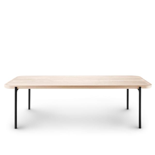 Savoye lounge table - 50x120 cm - 35 cm - White oiled