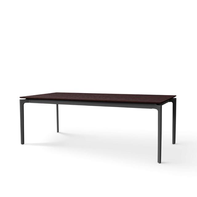 More matbord - betsad ek/svart - 100x200/320 cm