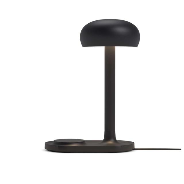 Emendo lamp with Qi wireless charger - black