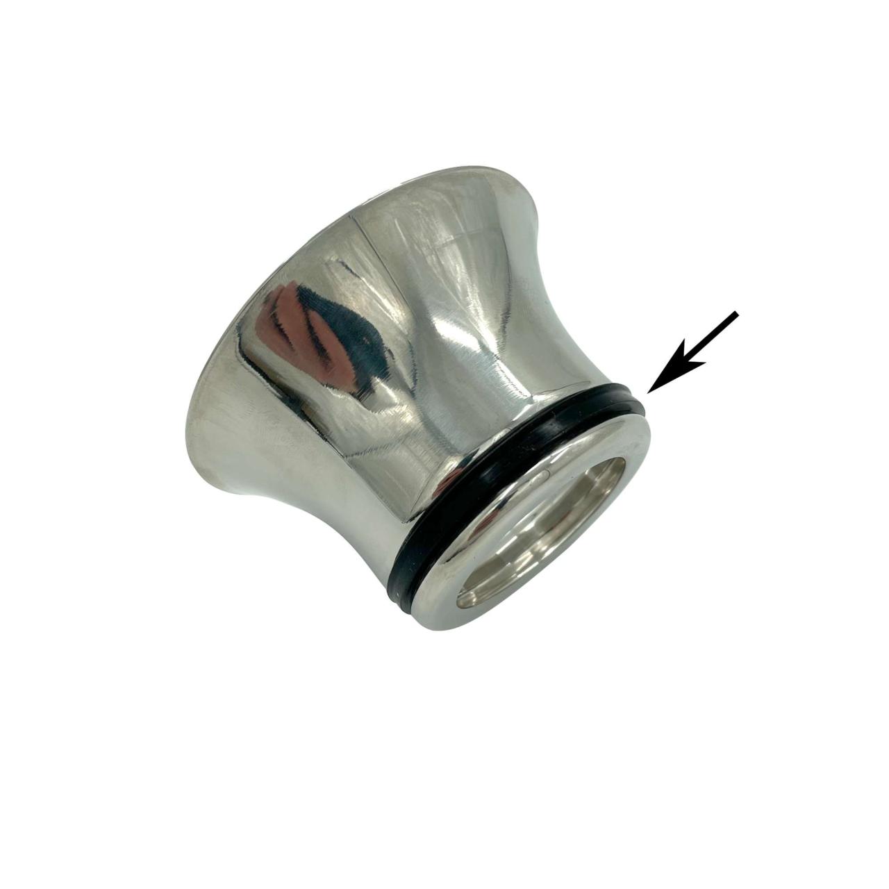 Rubber sealer for vacuum jug pouring insert