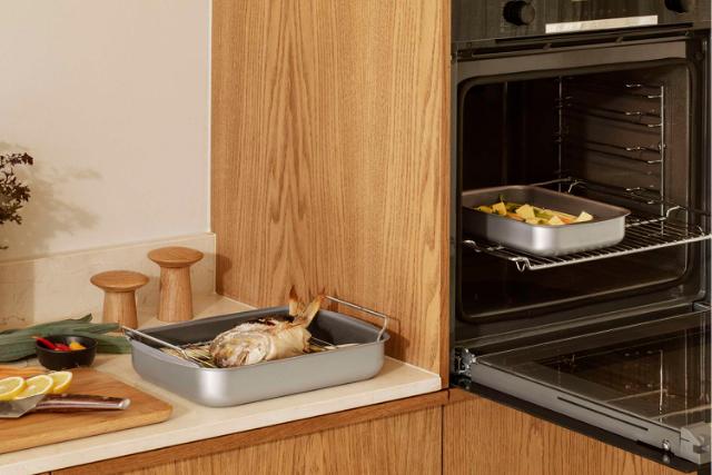 Professionel bradepande med rist - 30x22 cm - keramisk Slip-Let® belægning