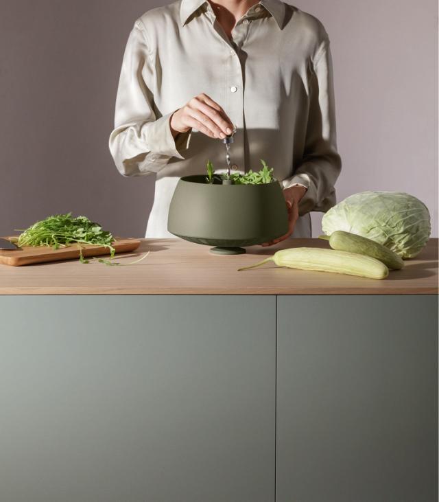 Salladsslunga/durkslag - Green tool
