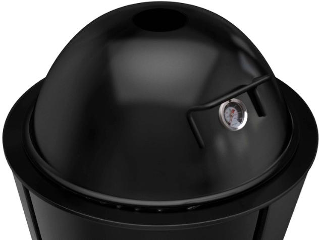 Cooking lid with thermometer