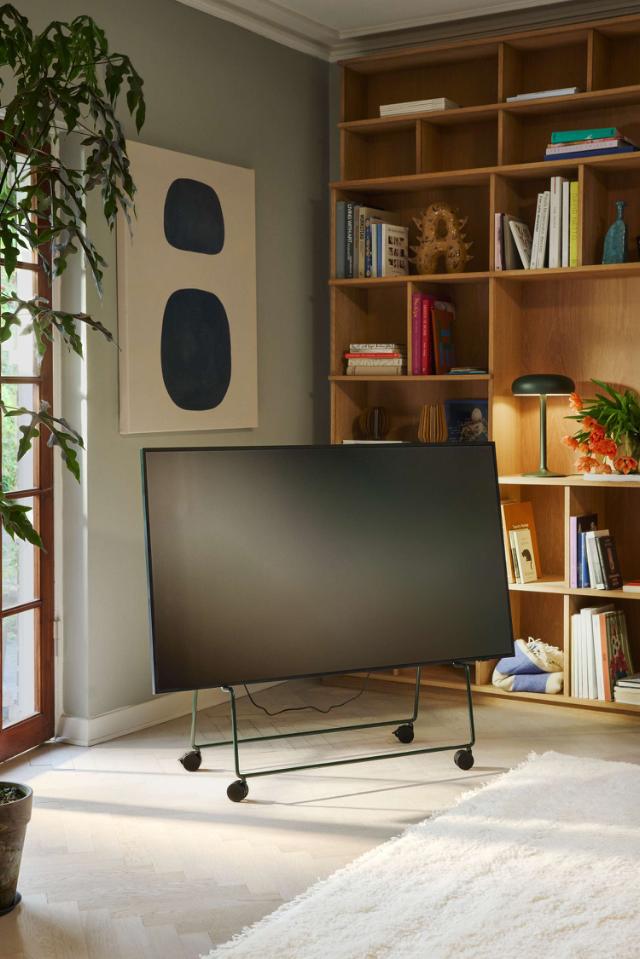 Chevalet Carry TV à roulettes Cedar green
