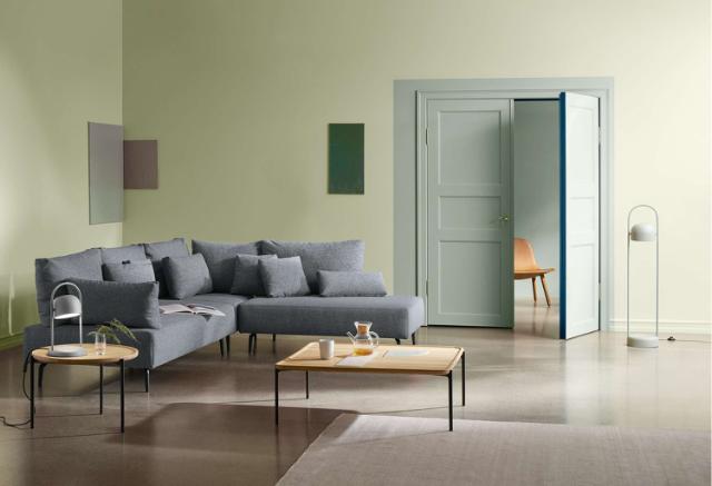 YUUGA lounge chair - Nature oak/Cognac leather