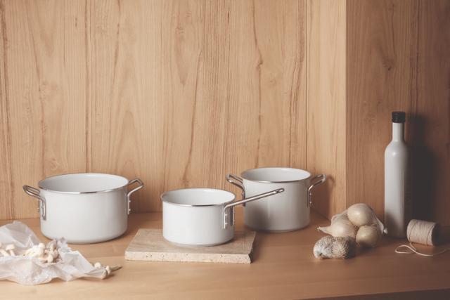 White line cookware set - 3 pcs. - ceramic Slip-Let® non-stick