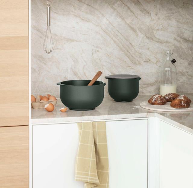 Eva Mixing bowl set 3 pcs. Emerald green