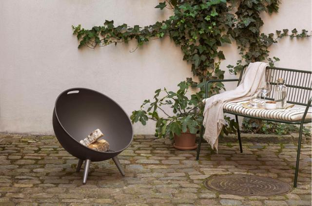 Foyer de jardin FireGlobe - 64 cm - Noir