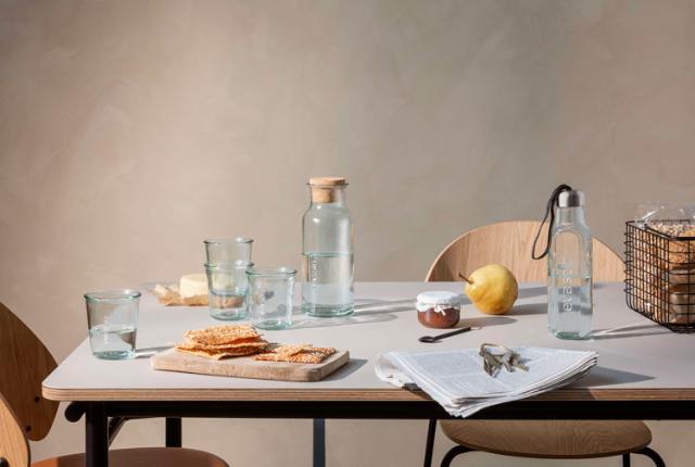 Recycled gourde en verre - 0,5 litres - Noir