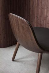 Eva Solo Abalone Lounge chair - Smoaked oak w. black leather