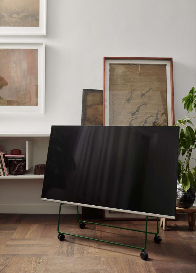 Chevalet Carry TV à roulettes Cedar green