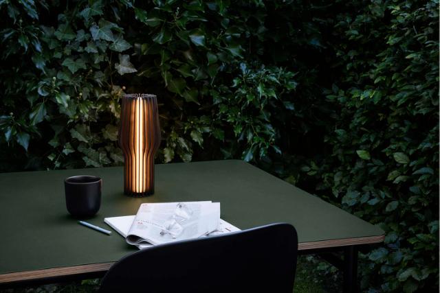 Radiant LED lamp - Rechargeable - Smoked oak