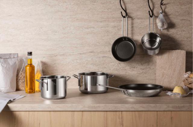 Stainless steel frying pan - 28 cm - Slip-Let®️ non-stick