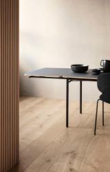 Taffel dining table - Black - 90x150/210 cm