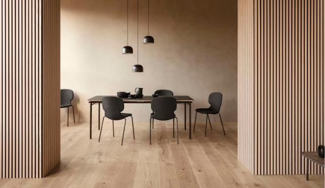 Table à manger Taffel - Black - 90x250/370 cm