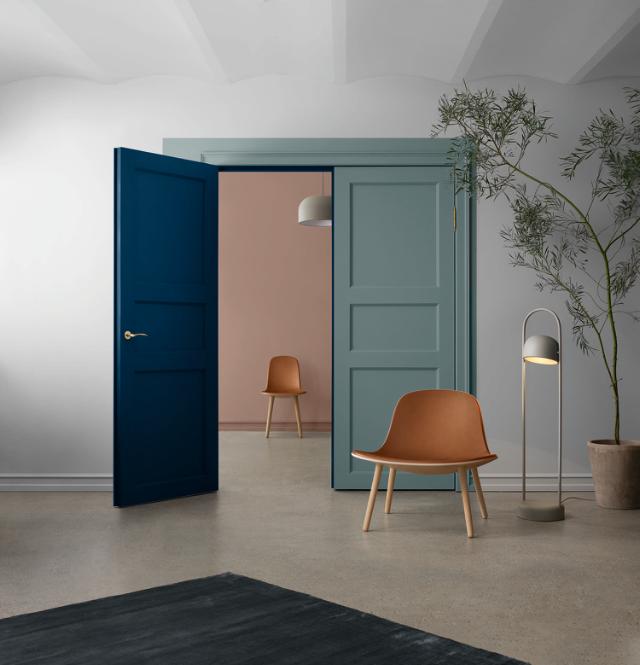 Fauteuil Yuuga - Chêne huilé et cuir cognac