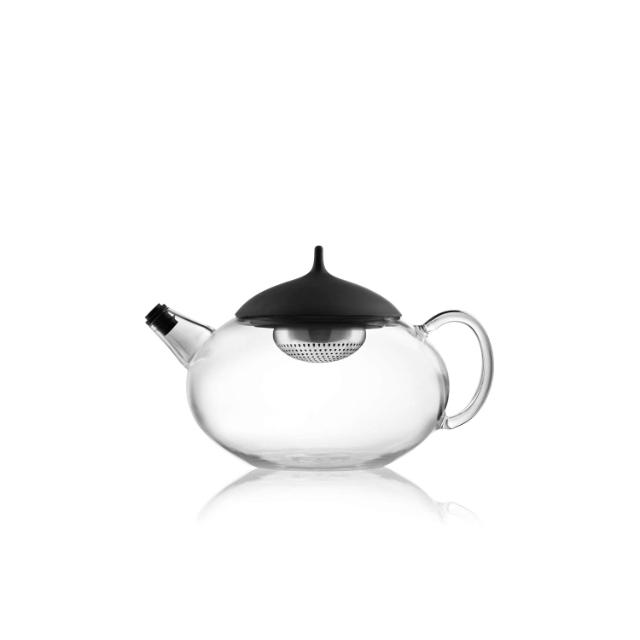 Glass teapot - 1.0l - black
