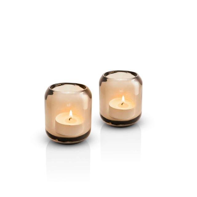 Acorn Glaskerzenhalter - 2 stck - Amber