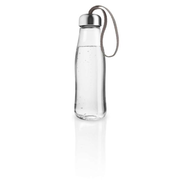 Glastrinkflasche - 0,5 Liter - Taupe
