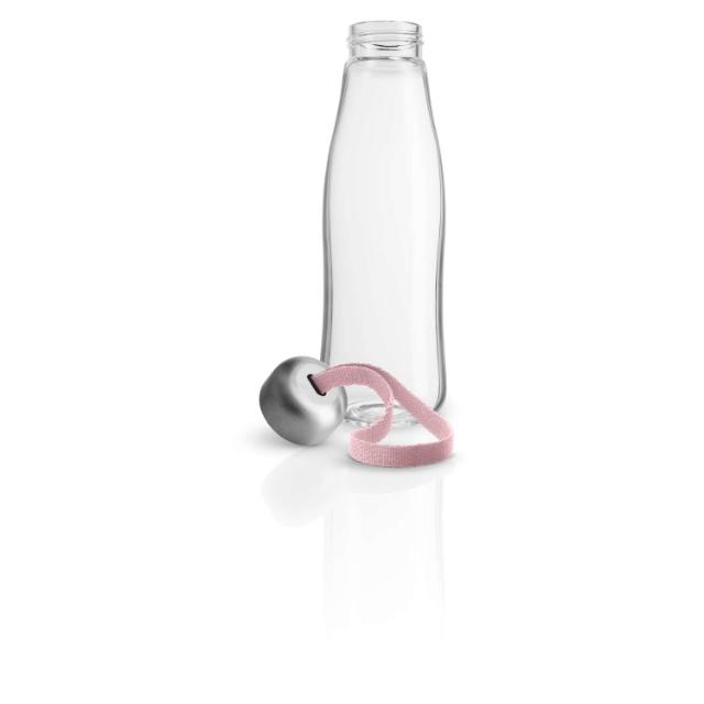 Glastrinkflasche - 0,5 Liter - Rose quartz
