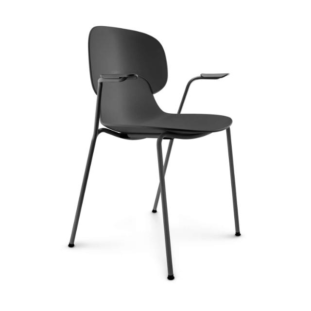 Combo dining chair - Black - with armrest