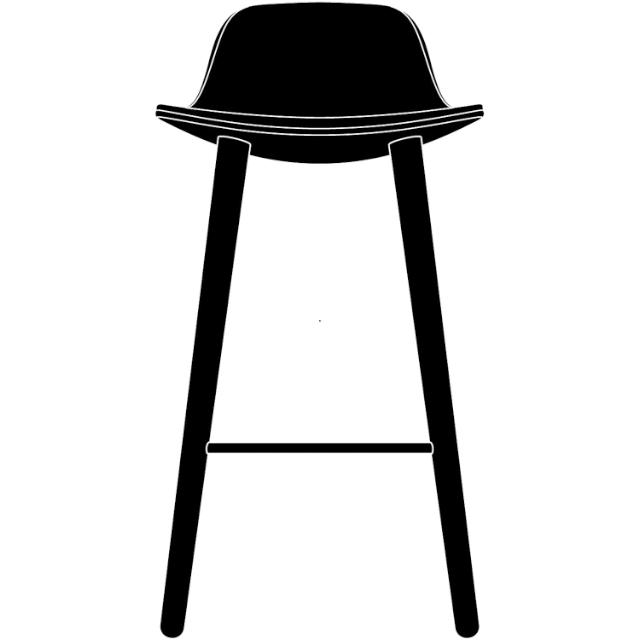 Eva Solo Abalone barstool - Oiled oak w. cognac leather - 75 cm