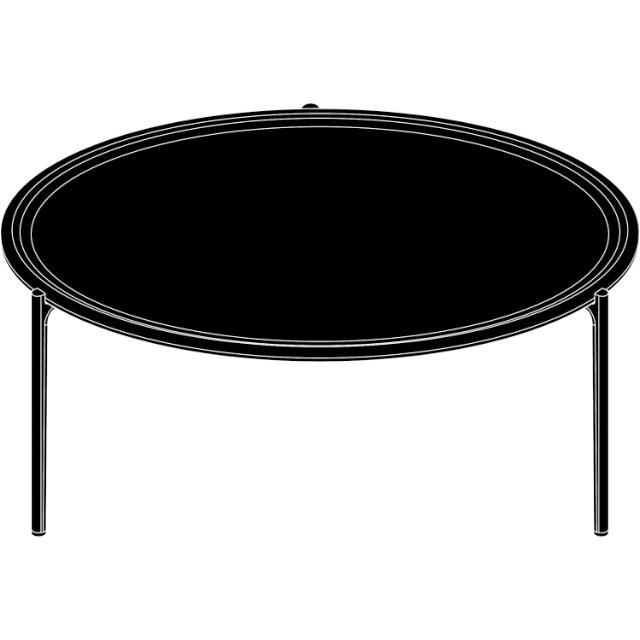 Savoye lounge table - Ø90 cm - 42 cm - Oiled oak