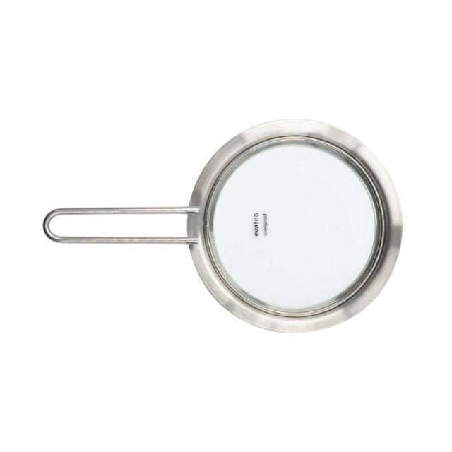 Flatt lokk stål/glass 13 cm