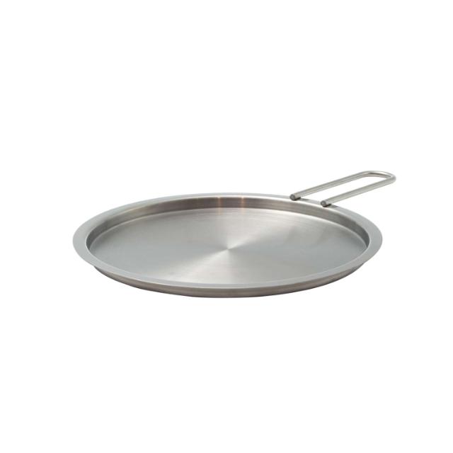 Flatt lokk 20 cm Rustfritt stål