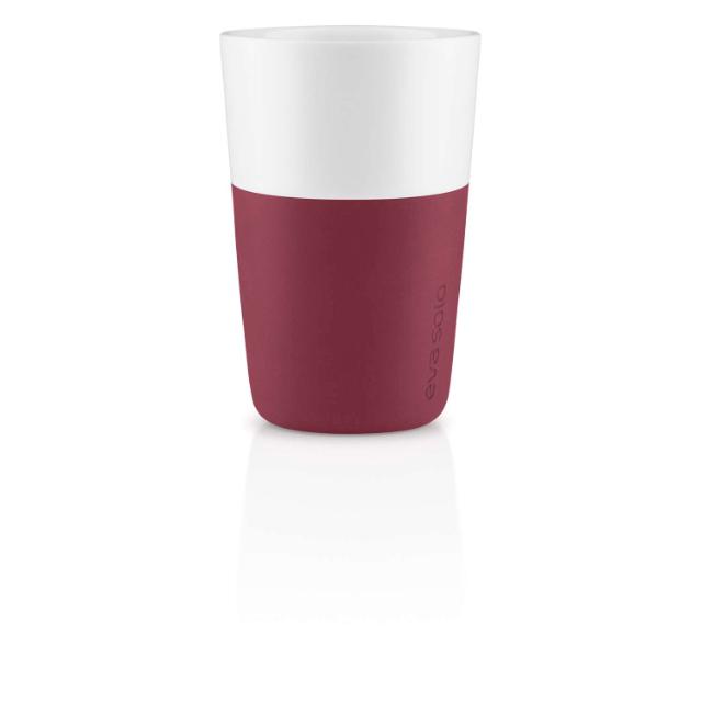 Caffé Latte-krus - 2 stk. - Pomegranate