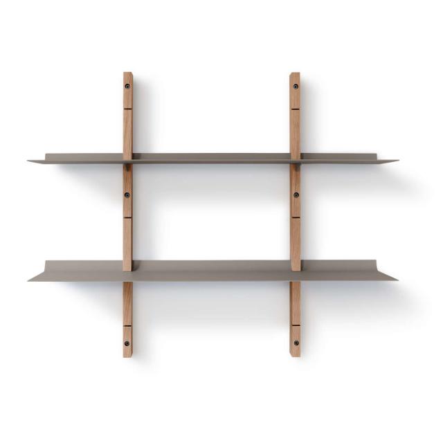 Smile shelves - 80x20 cm - Grey - 2 pcs.