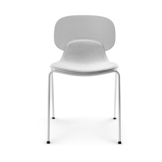 COMBO dining chair w. seat upholstery - Grey