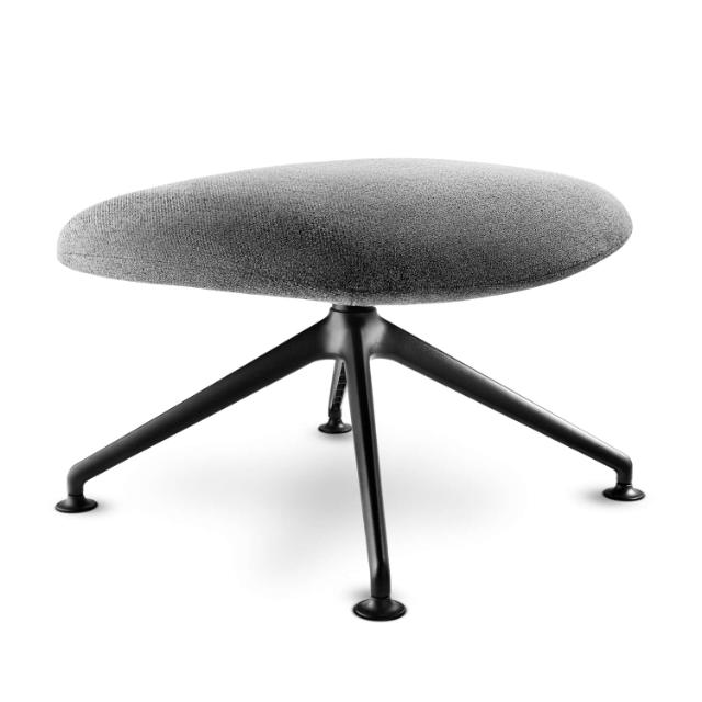 Laze fodskammel - Grå m. sorte ben