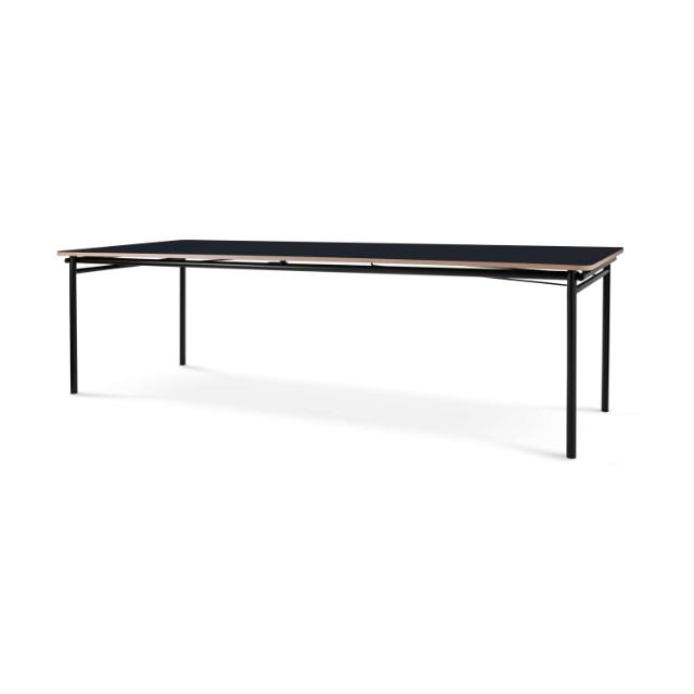 Table à manger Taffel - Black - 90x250/370 cm