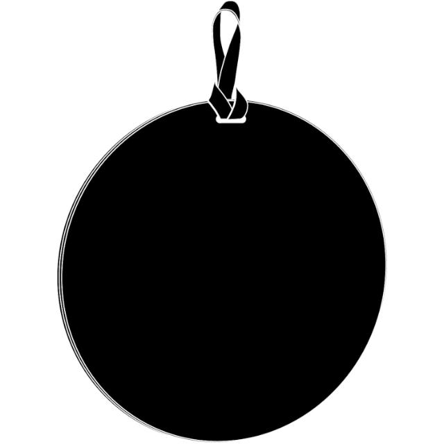 Rope mirror - Ø70 cm - with leather strap