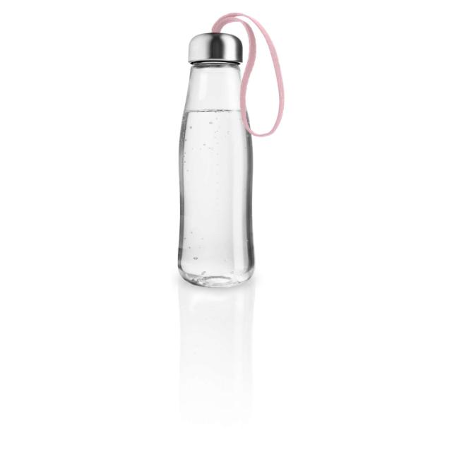 Glastrinkflasche - 0,5 Liter - Rose quartz