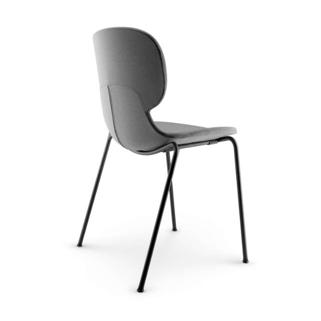 COMBO dining chair w. full upholstery - Black